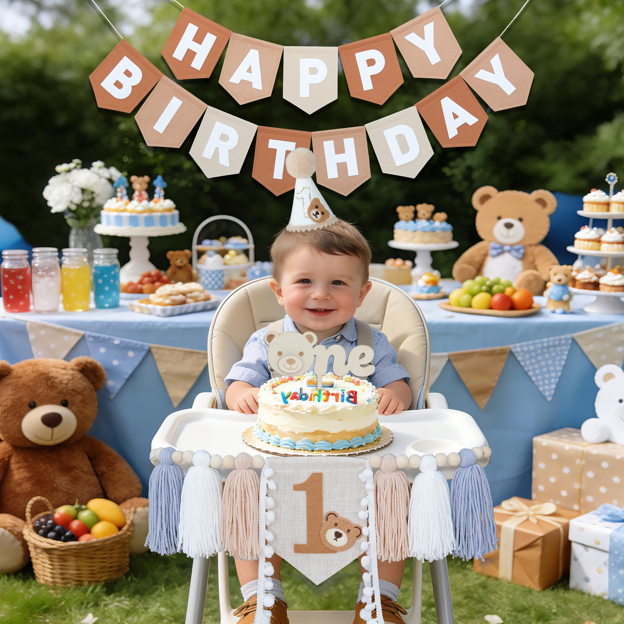 DCJHFJ Display Image — assembled setup ready for birthday backdrop or cake smash.