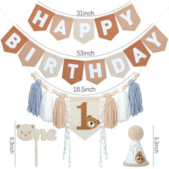 DCJHFJ Highchair Banner Tassels — woven tassels provide sturdy display on chair.