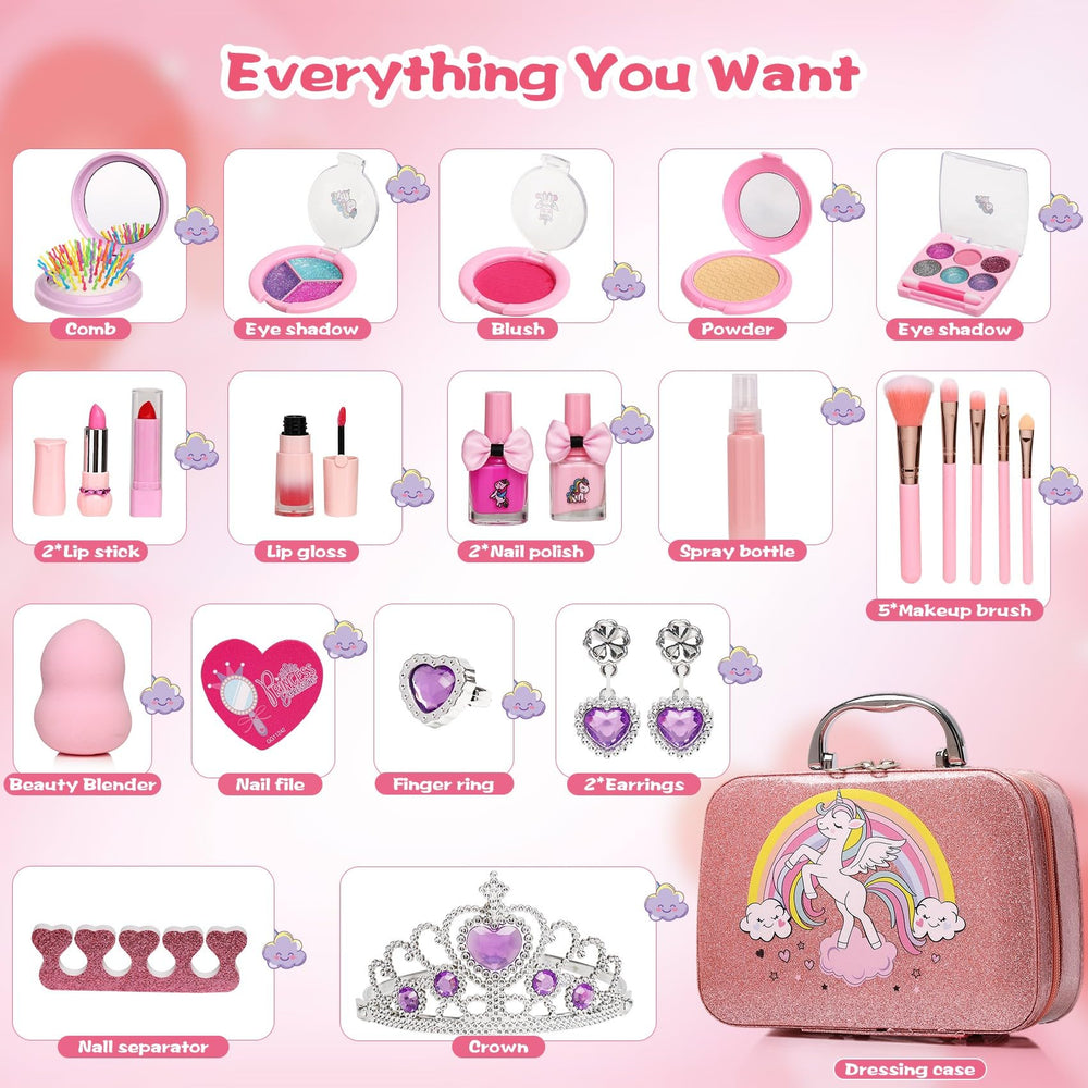DCMAMA 26-piece color palette for imaginative, age-appropriate makeup play.