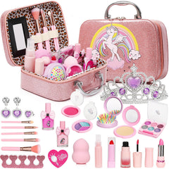 DCMAMA washable kids makeup kit with vibrant colors for safe pretend play.