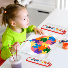 Dcocdeely washable paints deliver bright, translucent hues for classroom crafts.
