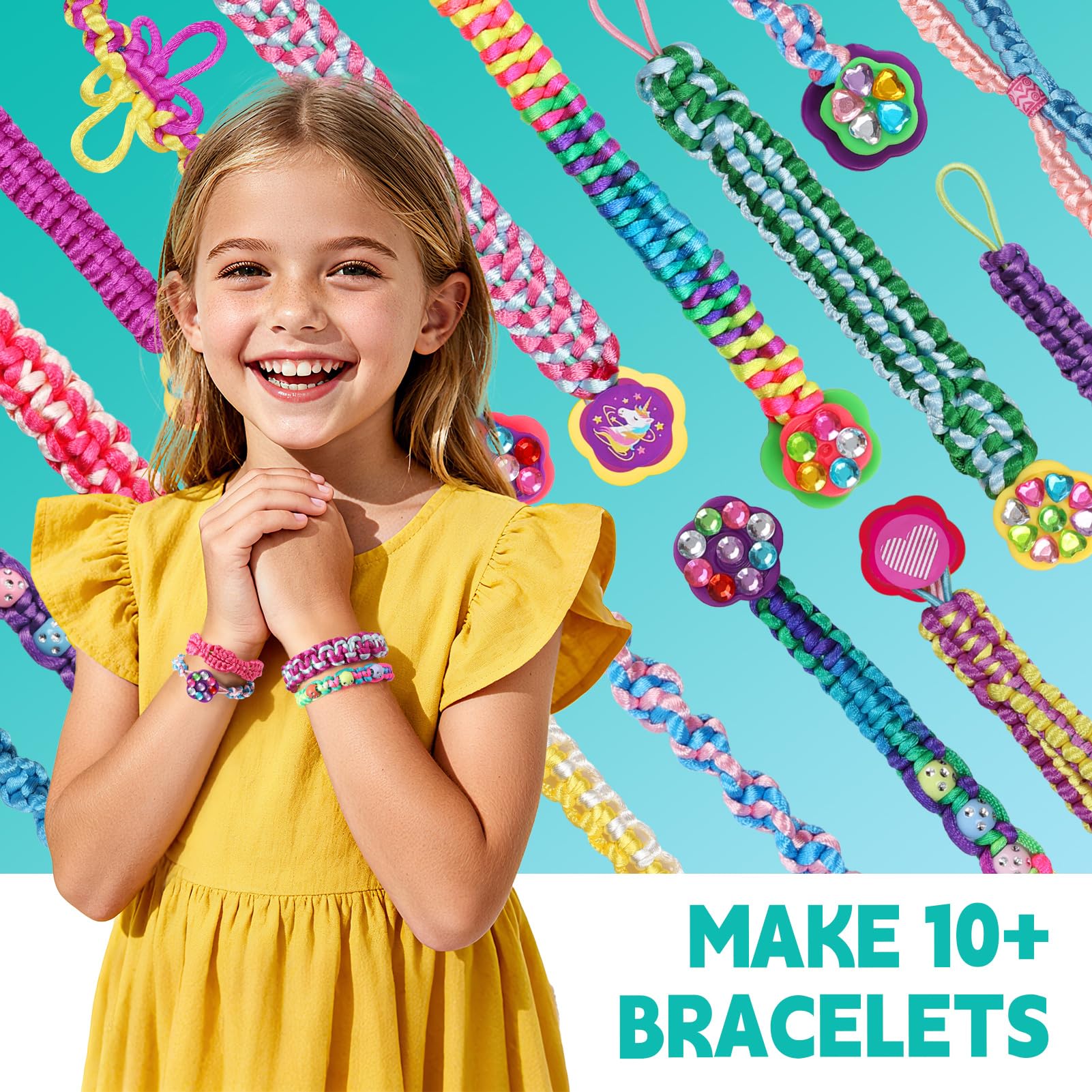 DDAI Bling Bracelet Kit clasps and charms for secure wear