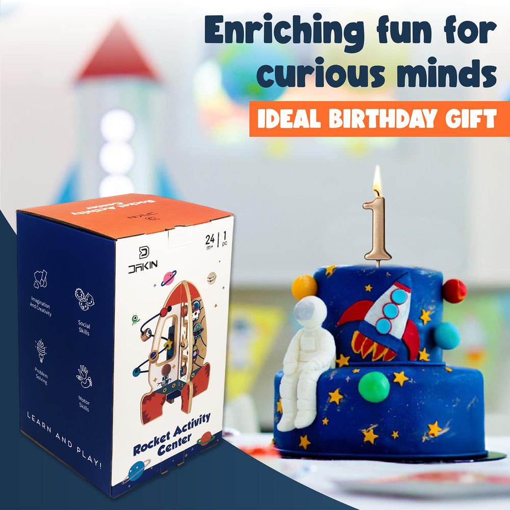 DDAKIN Rocket spinner and bead pathways spark curious exploration