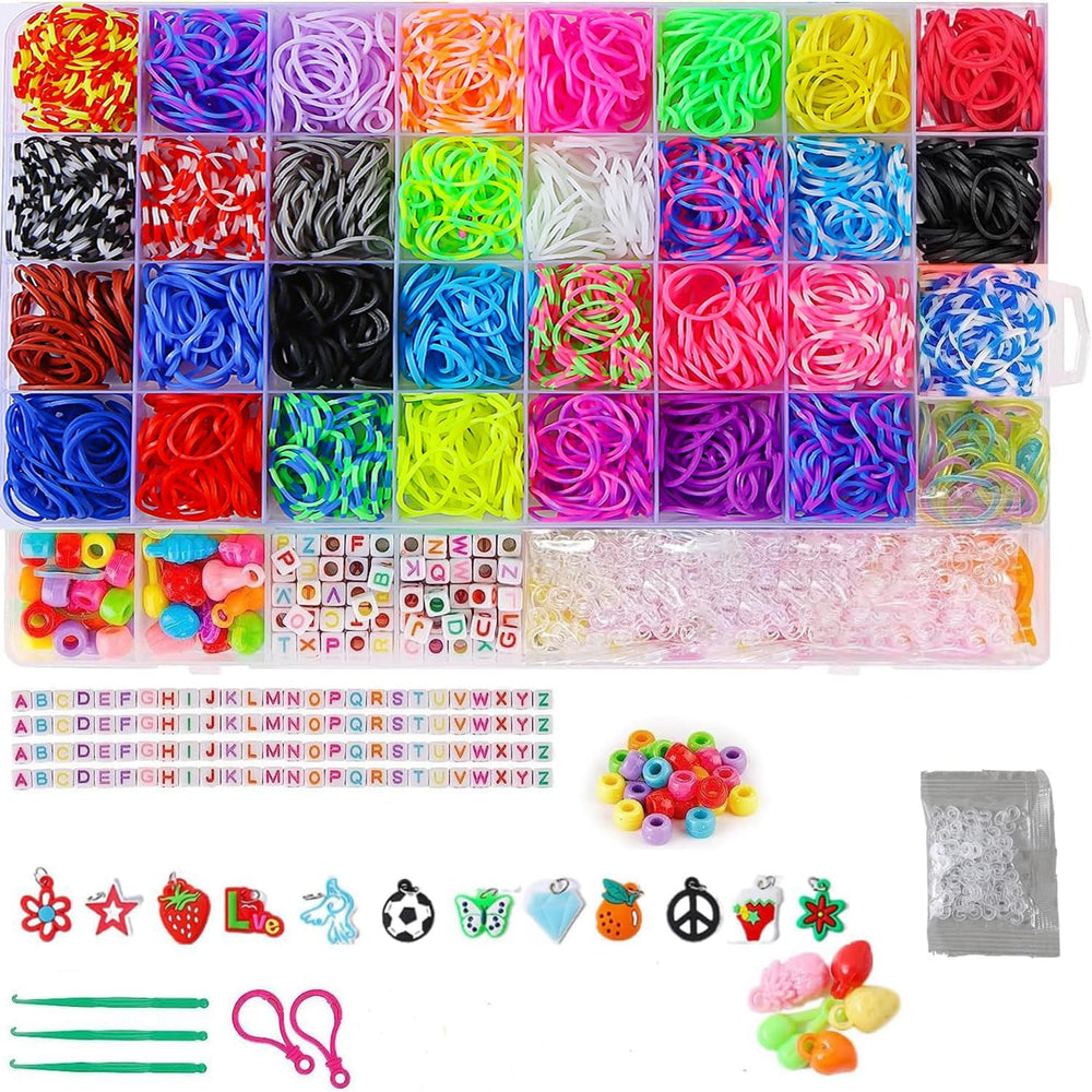 DDCOWP 2500 rubber bands for vibrant loom bracelet projects.