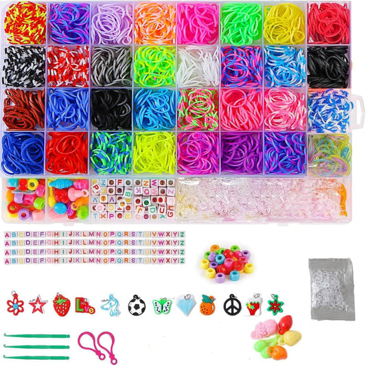 DDCOWP 2500 rubber bands for vibrant loom bracelet projects.
