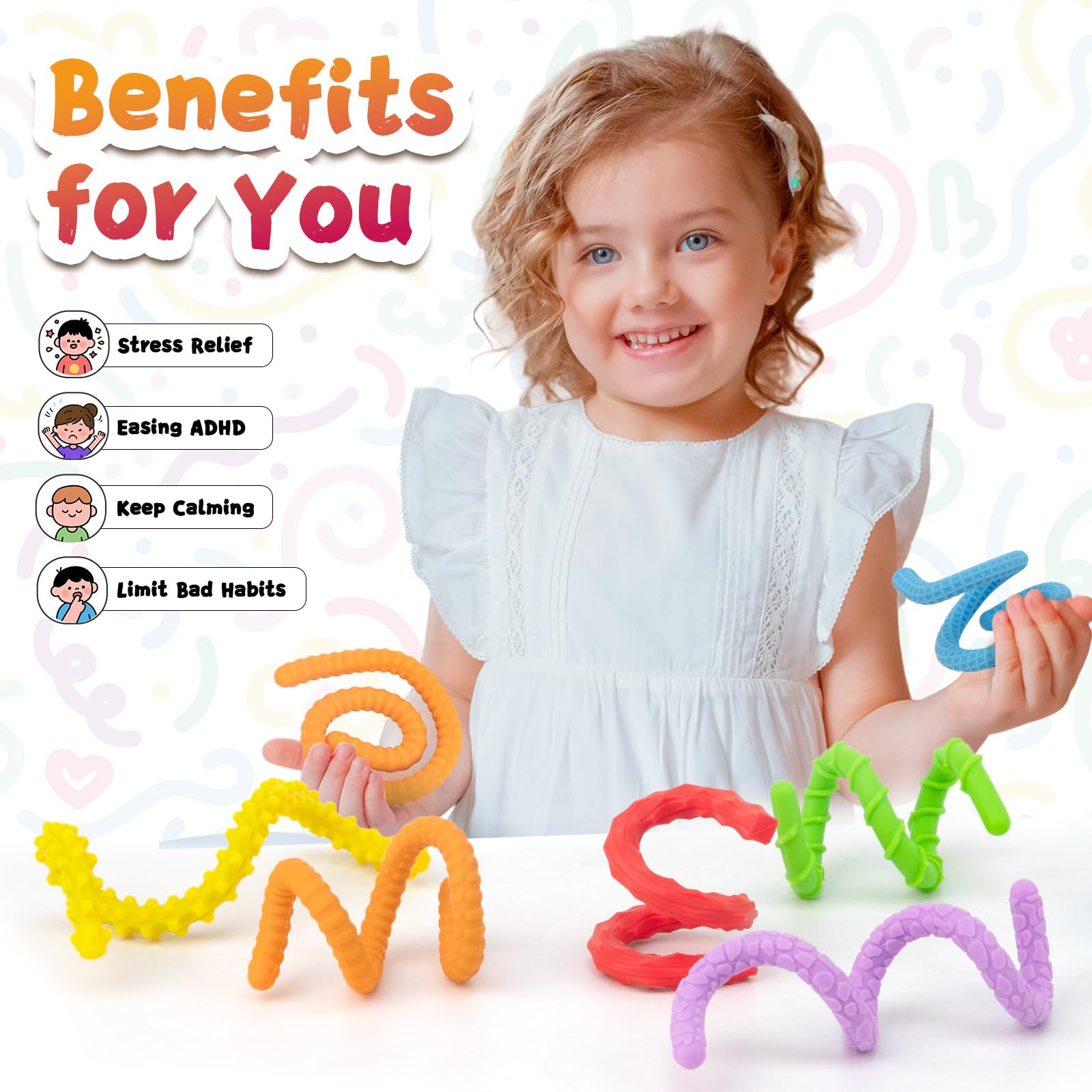 ddLUCK durable sensory sticks for kids and adults; easy to clean