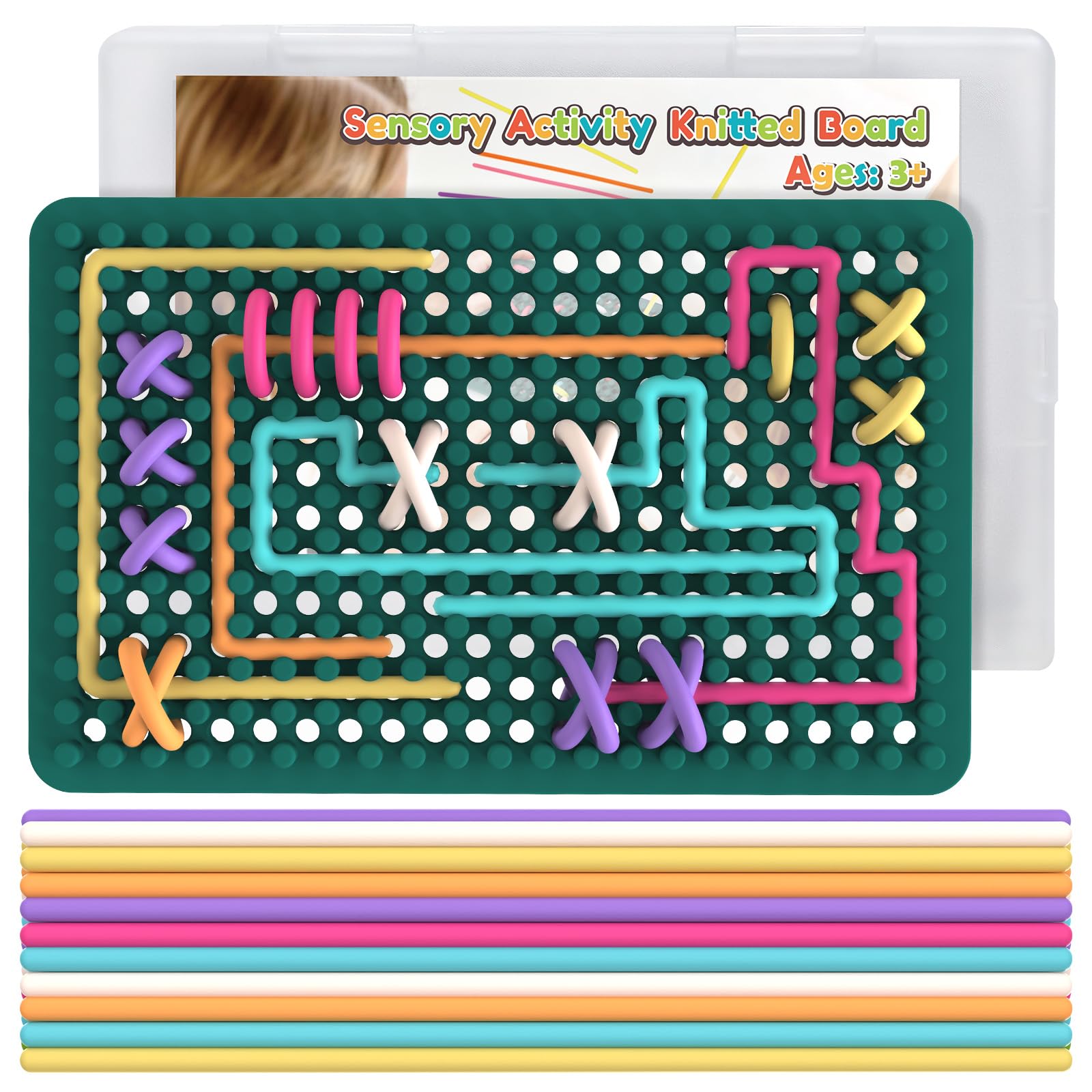 ddLUCK Silicone Fidget Strings with vibrant colors for focused, quiet play.