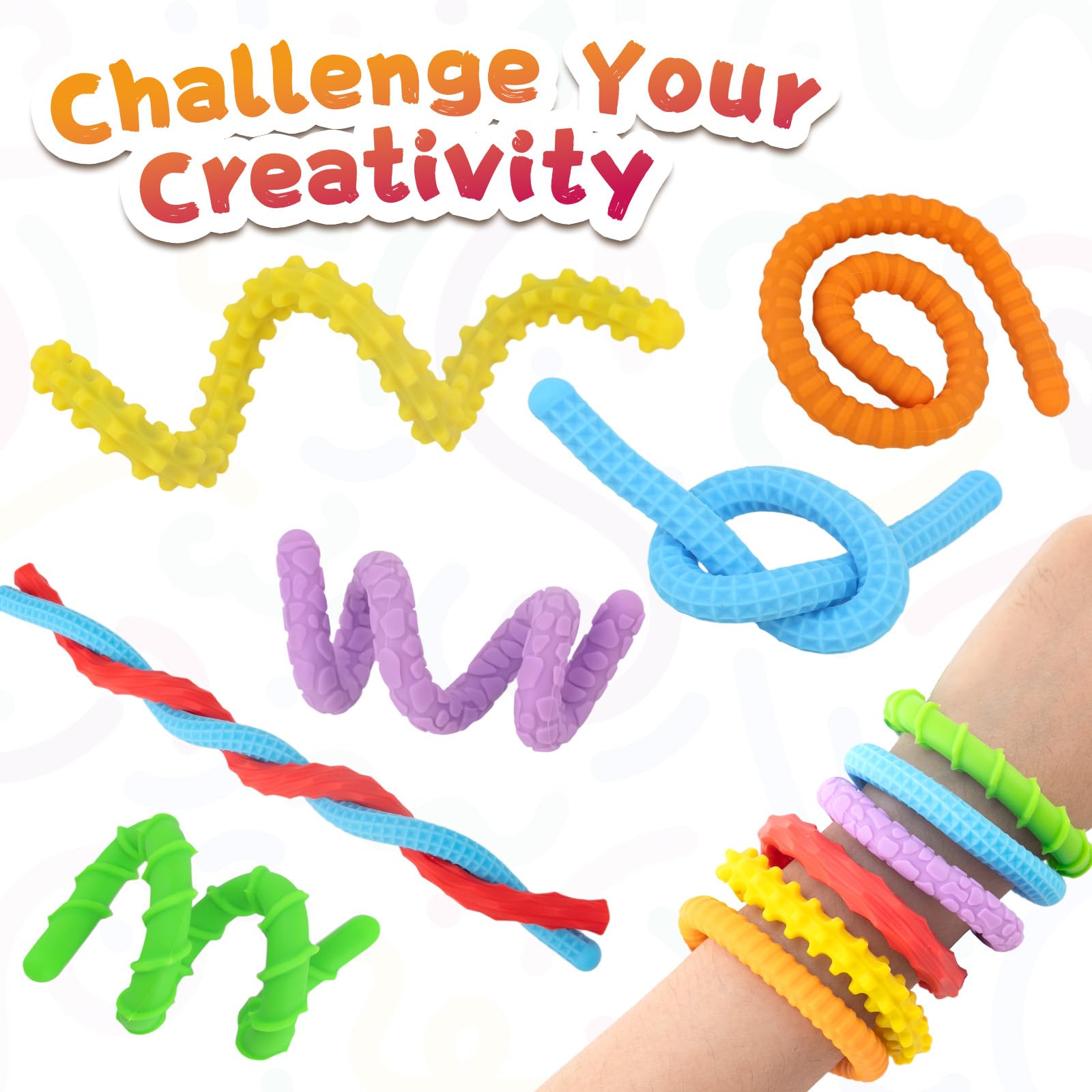 ddLUCK silicone sensory sticks ideal for travel and on-the-go calm