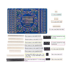D DZRCOXI Soldering Practice Kit component layout for diverse SMT practice.
