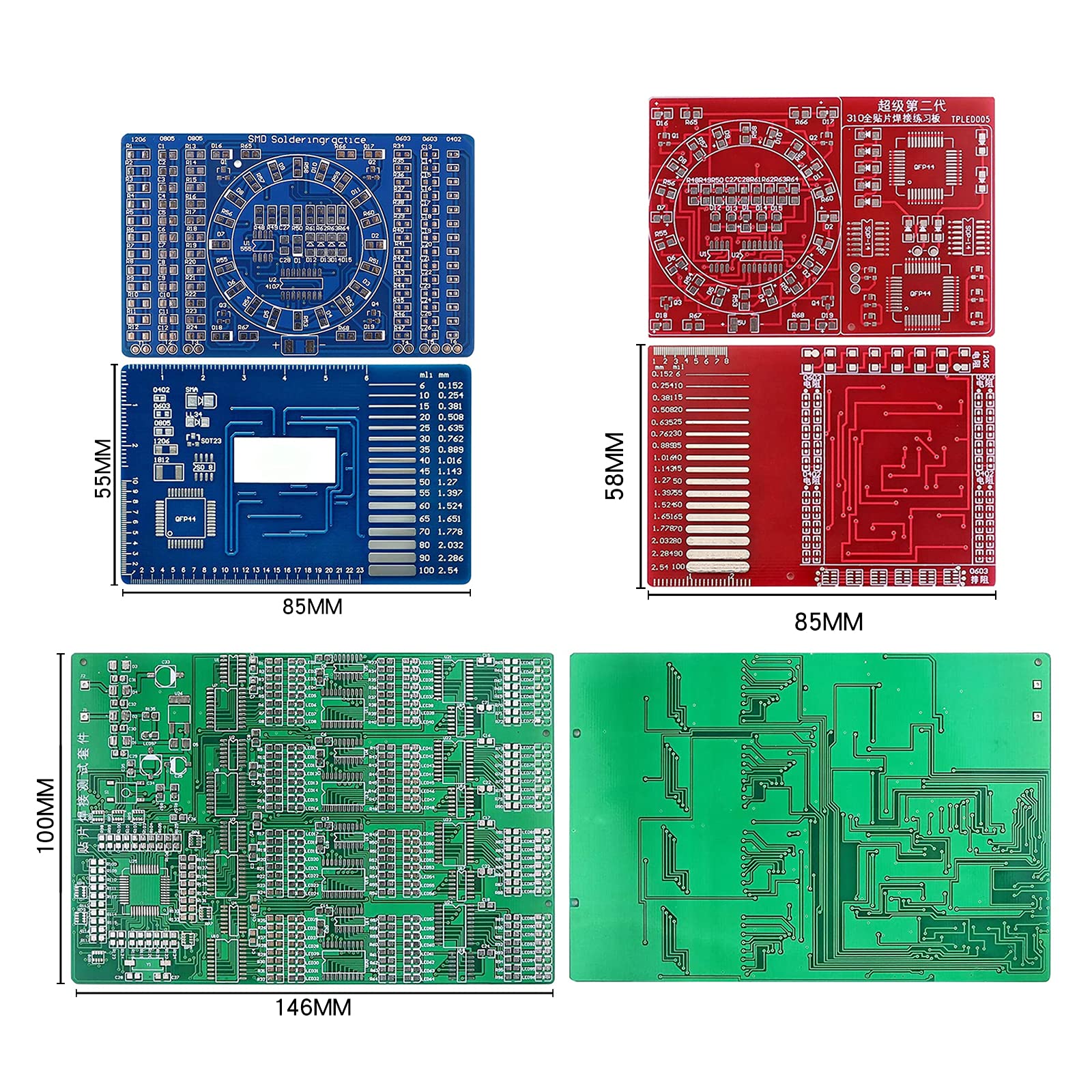 D DZRCOXI Soldering Practice Kit finished product diagram sample.