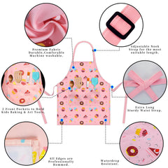 DEABOLAR apron with adjustable neck, fits a wide range of kids comfortably.