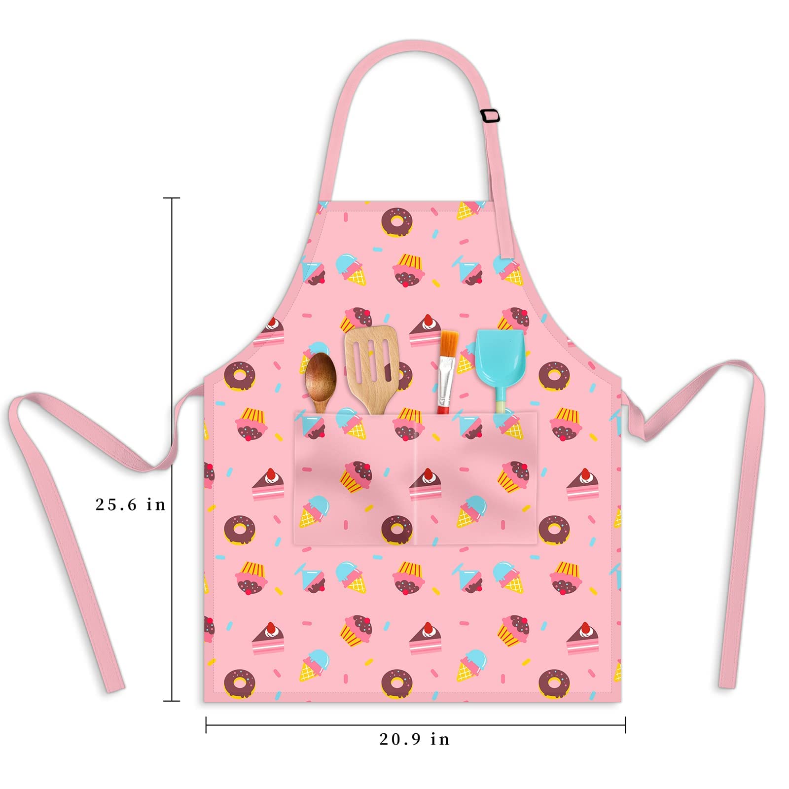 DEABOLAR kids apron for gardening and crafts, protects clothes during muddy projects.