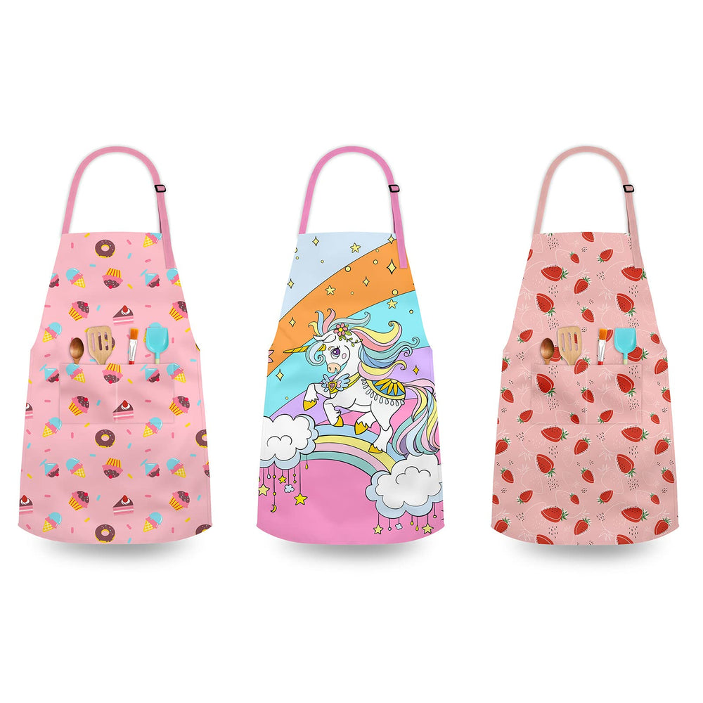 DEABOLAR apron with convenient pockets, handy for brushes and utensils during art and baking.