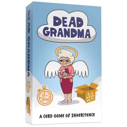 Dead Grandma card-game box ready for family night and laughs