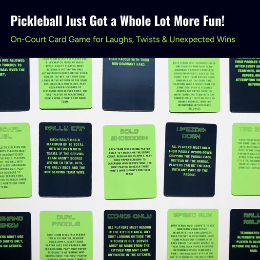 Deal and Dink card set ready for fast, friendly pickleball practice.