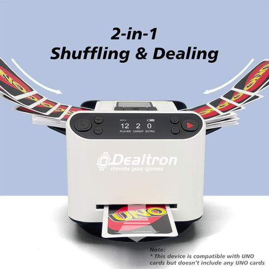 Dealtron 360-degree rotation deal feature captures seamless card distribution during rounds.