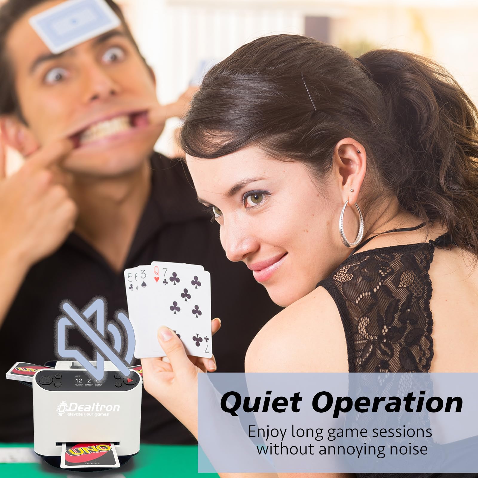 Dealtron open trays accommodate standard and specialty cards