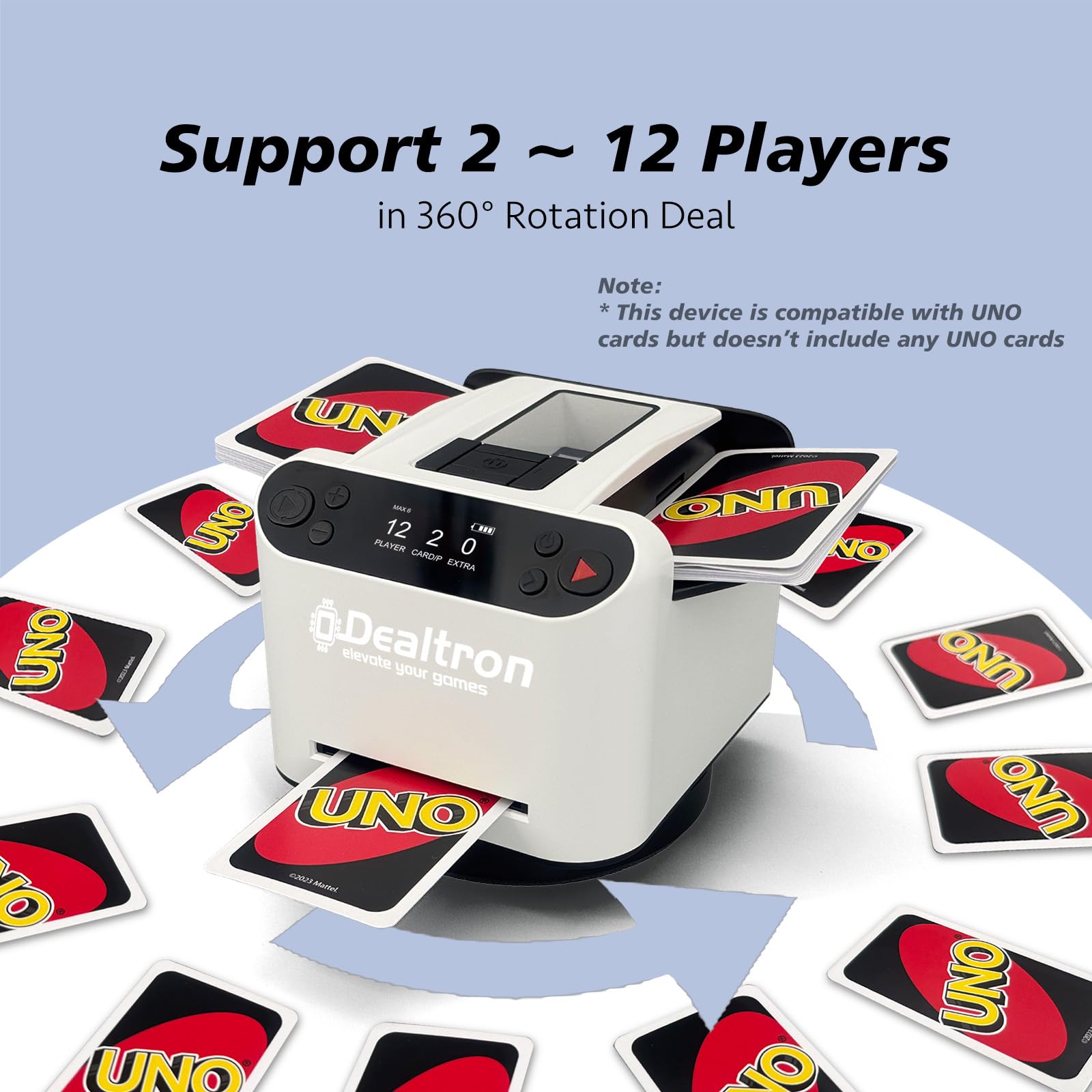 Dealtron rechargeable 5200mAh battery ensures multiple rounds between charges.