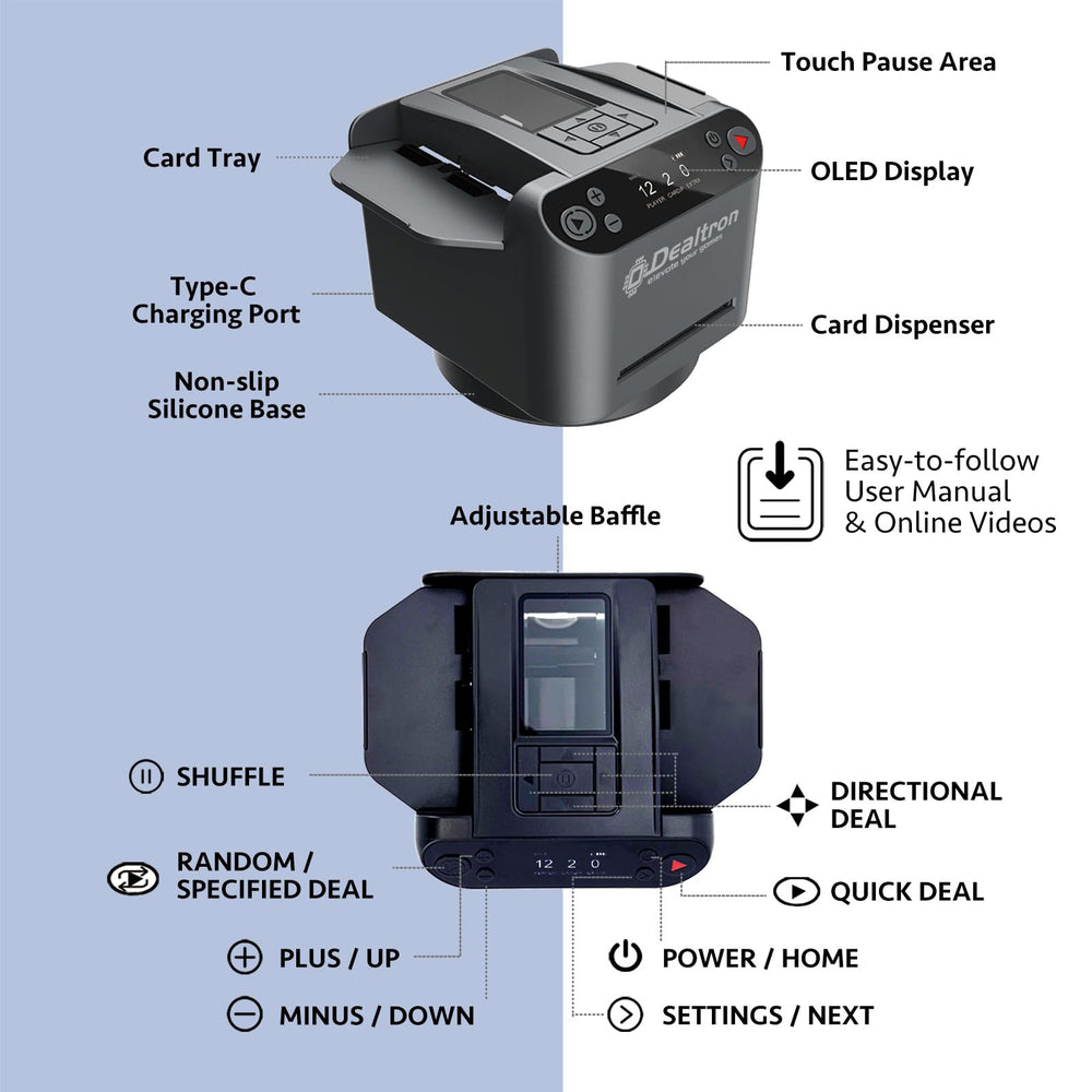 Dealtron ultra-quiet motor minimizes game disruption.