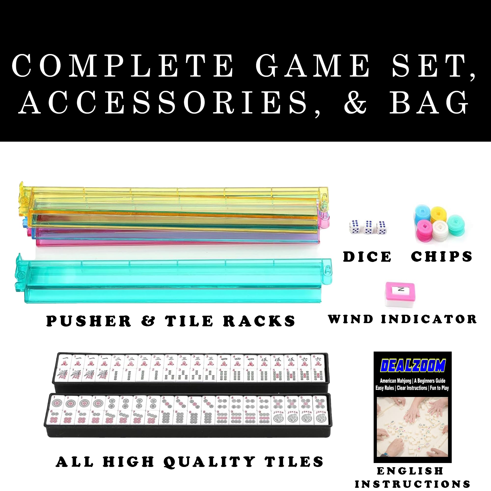 166 mahjong tiles by DEALZOOM for smooth, precise play