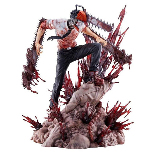 DEAMNAI Denji figure 11-inch PVC statue front view for stylish desk display