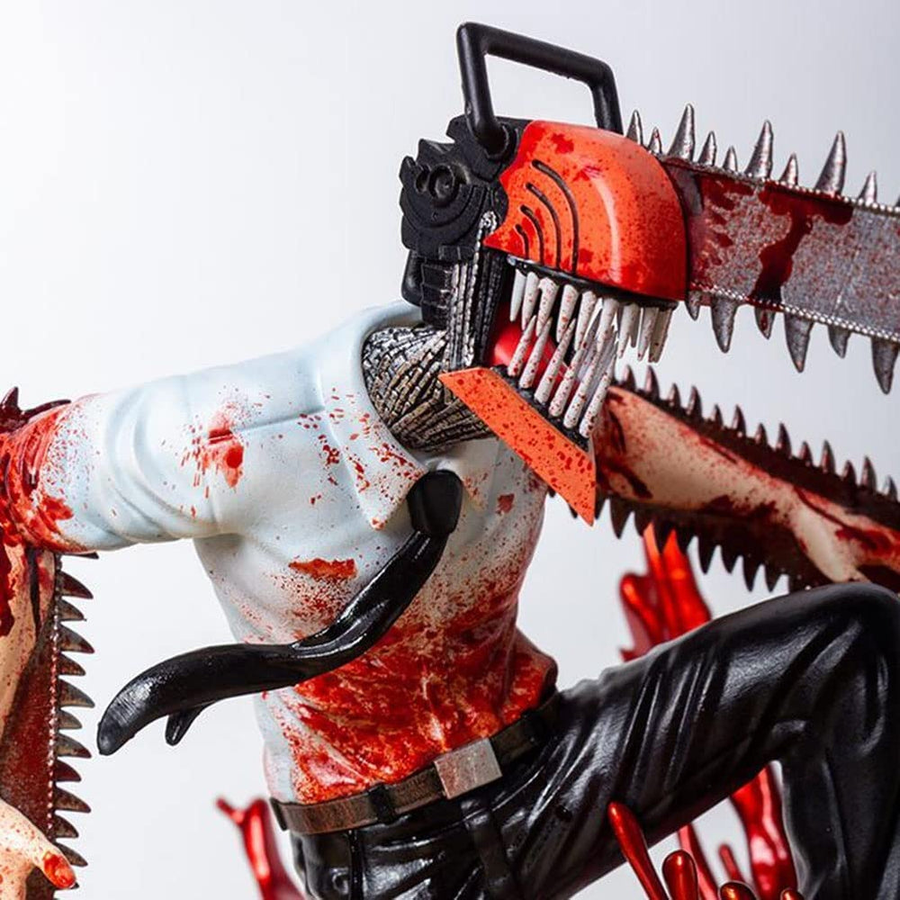 DEAMNAI Denji figure side view highlighting dynamic pose for shelf collection