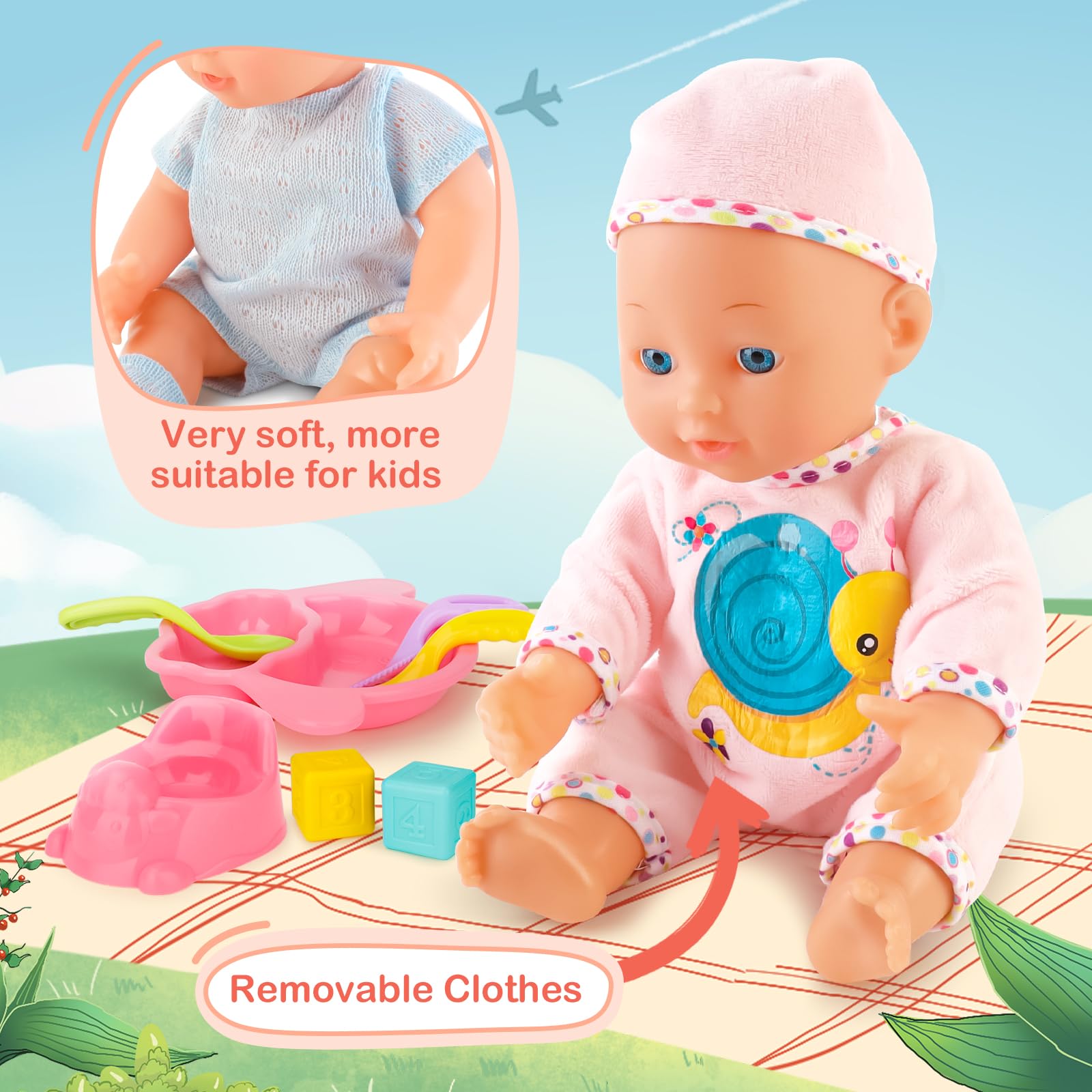 deAO 18-piece doll accessories for creative storytelling and play