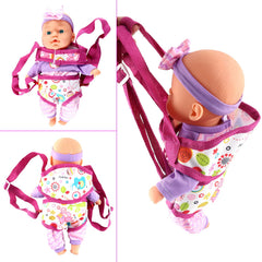deAO baby carrier enables hands-free role play while caring for dolls.