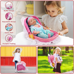deAO Baby Doll Set pacifier for soothing and role-play care.