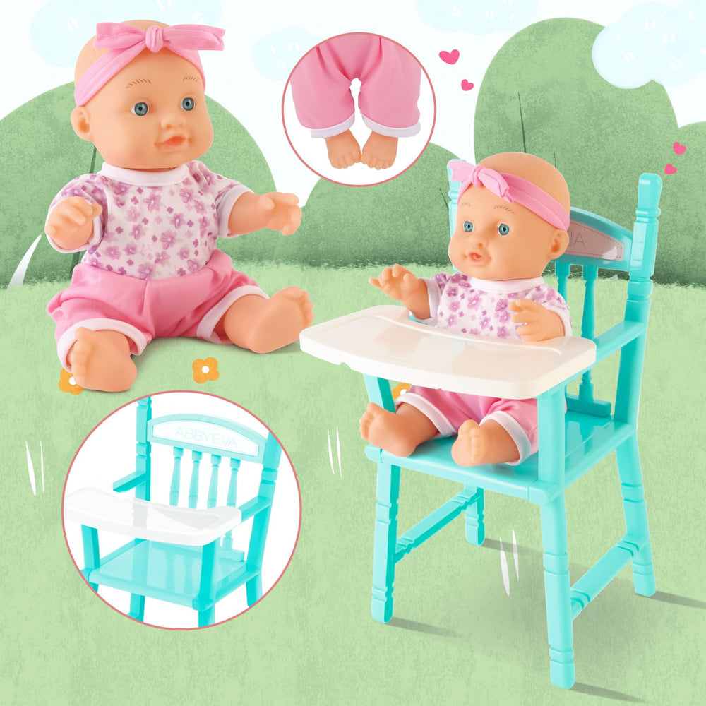 deAO Baby Doll Set stroller for mobile play and adventures