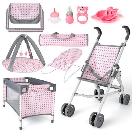 deAO baby doll stroller for imaginative play and nurturing pretend scenes