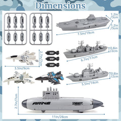 The deAO Battleship toy showcases sturdy build for durable pretend naval battles.