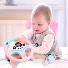 deAO Kids Steering Wheel horn-sirens bring interactive sound effects to life.