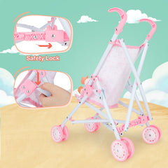 deAO stroller with easy-roll wheels for smooth movement