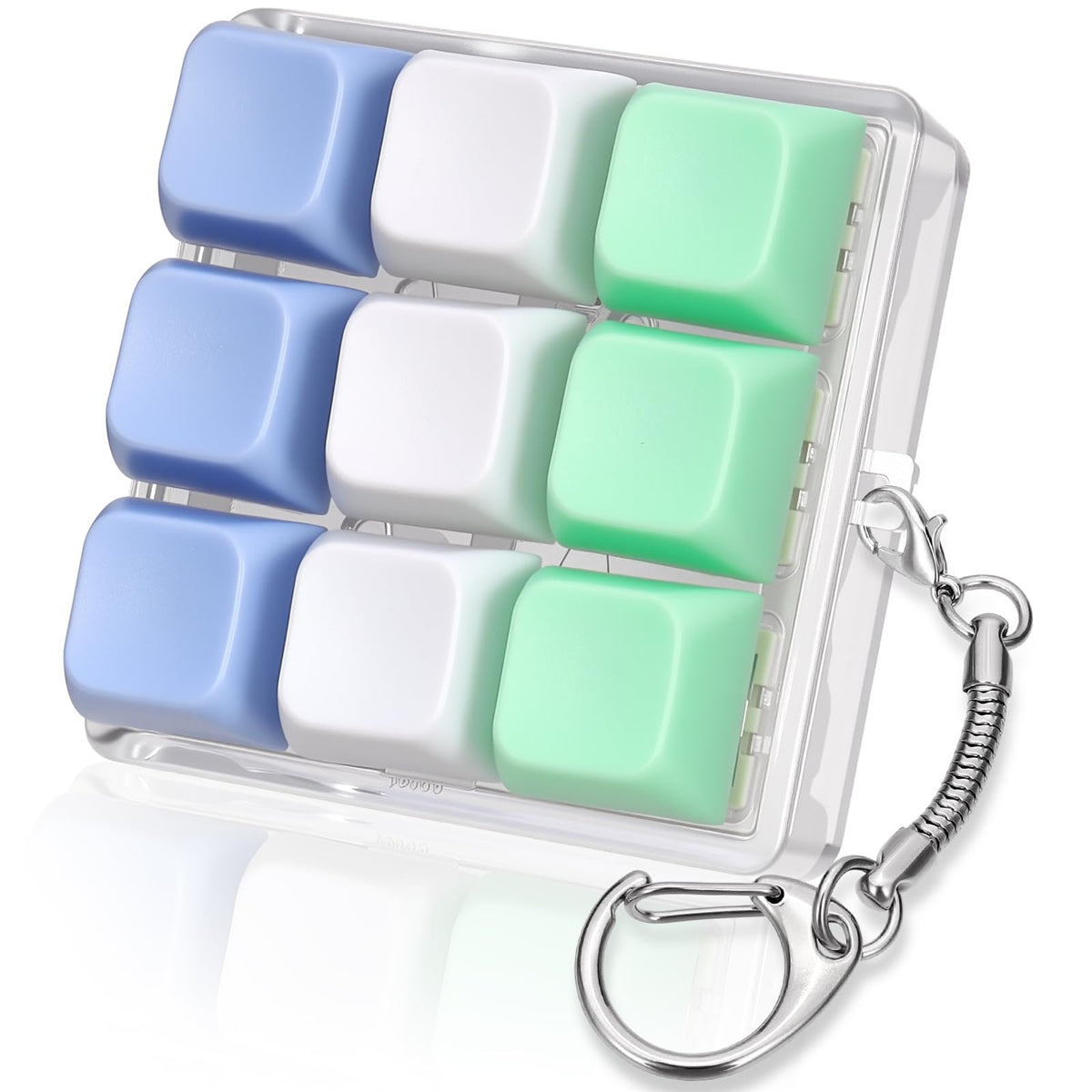 DEARIDAP 9-in-1 keyboard fidget toy blue for portable stress relief on the go