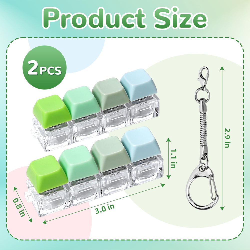 DEARIDAP keychain-buttons pressed close-up shows quick sensory taps for focus.