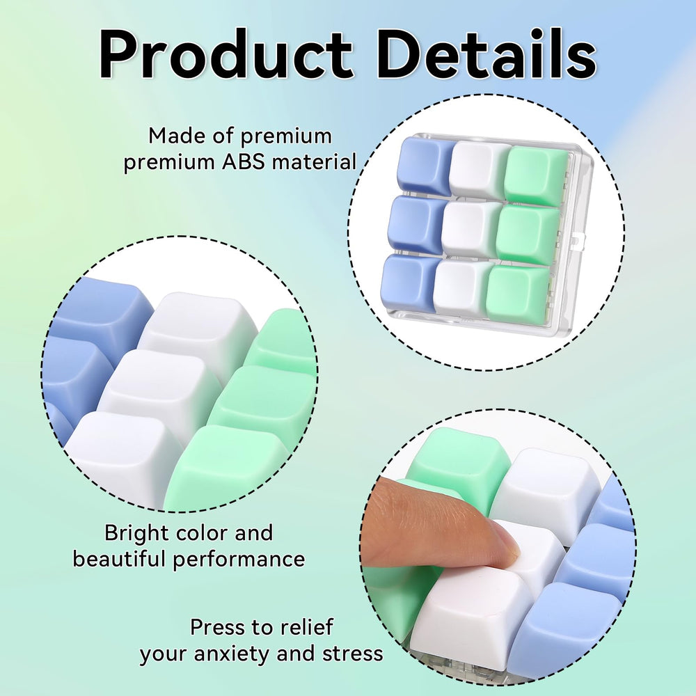 DEARIDAP keychain push bubble white highlights compact toy for quick focus moments
