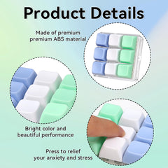 DEARIDAP keychain push bubble white highlights compact toy for quick focus moments
