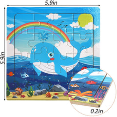 DEAYOU 24-pack sea creatures puzzles spark curiosity and hand-eye coordination