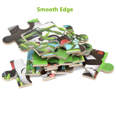 DEAYOU wooden frame puzzles travel-friendly design keeps pieces organized