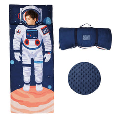Decalsweet astronauts slumber bag open with zip for quick adjustments