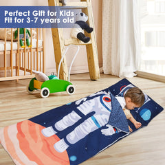 Decalsweet kids camping sleeping bag with astronaut design