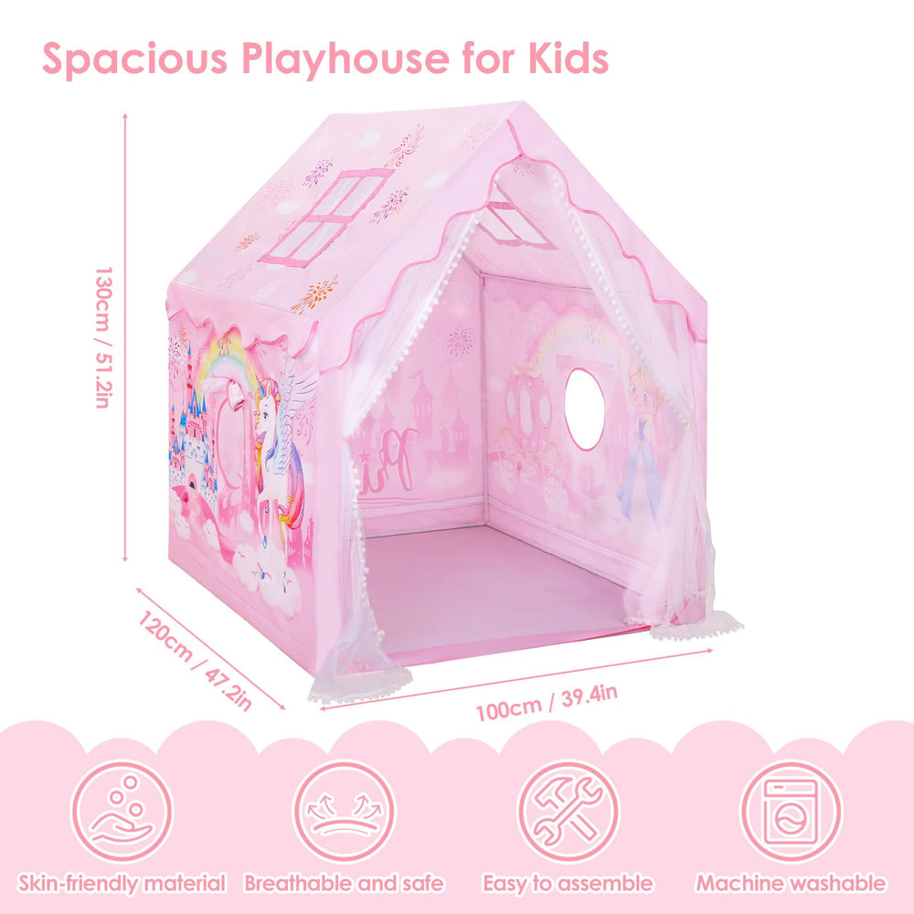 Decalsweet kids tent ventilated with front windows, airy and breathable.