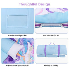 Decalsweet toddler sleeping bag with double-zip design for easy entry and adjustable warmth