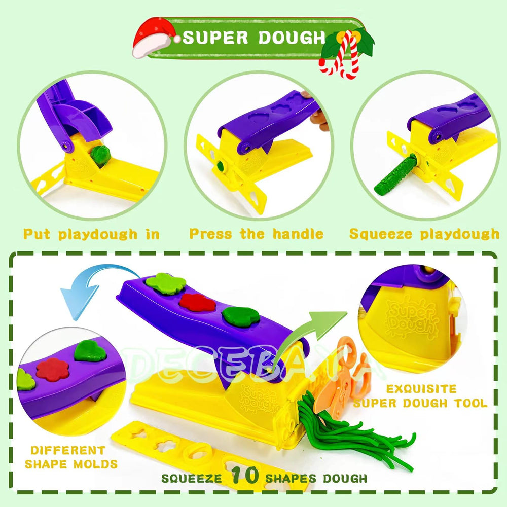 Decebaya dough tools extruder for fun shapes and colorful textures.