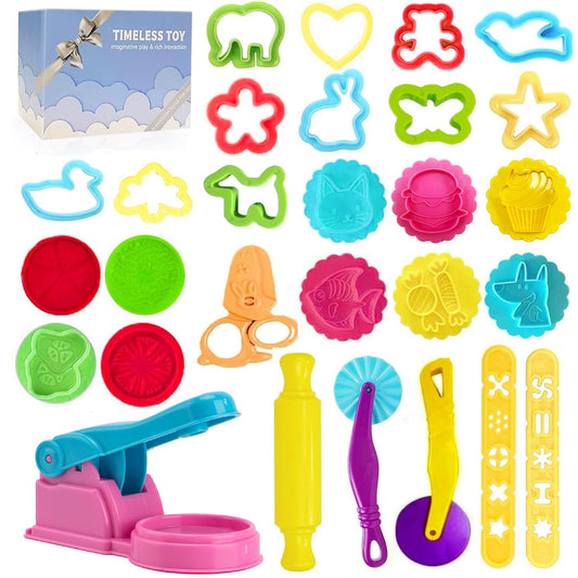 Decebaya dough tools stamps set enhances kids' creativity and fine motor skills.