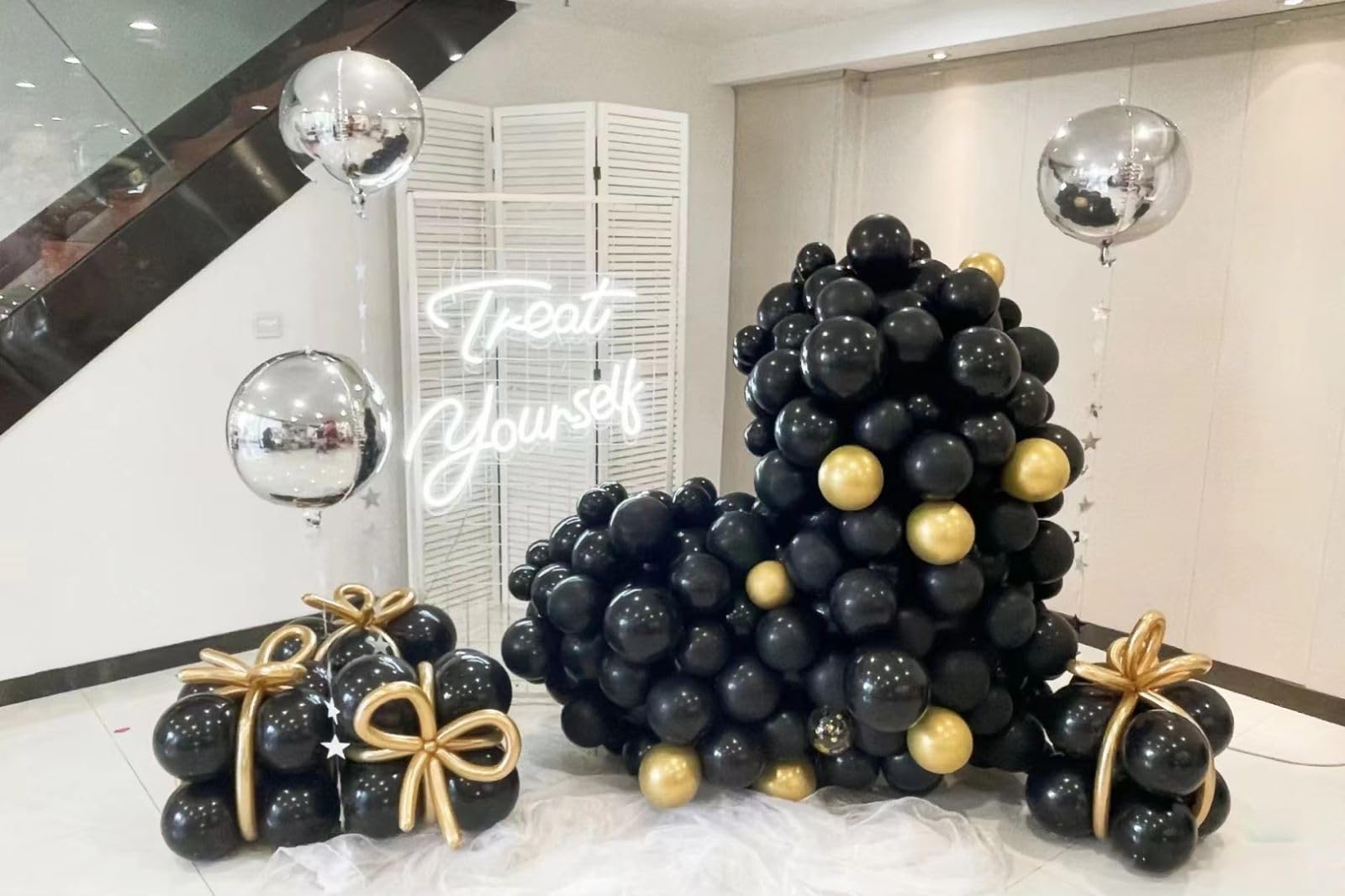 DECGOL latex balloons with easy assembly supplies included.