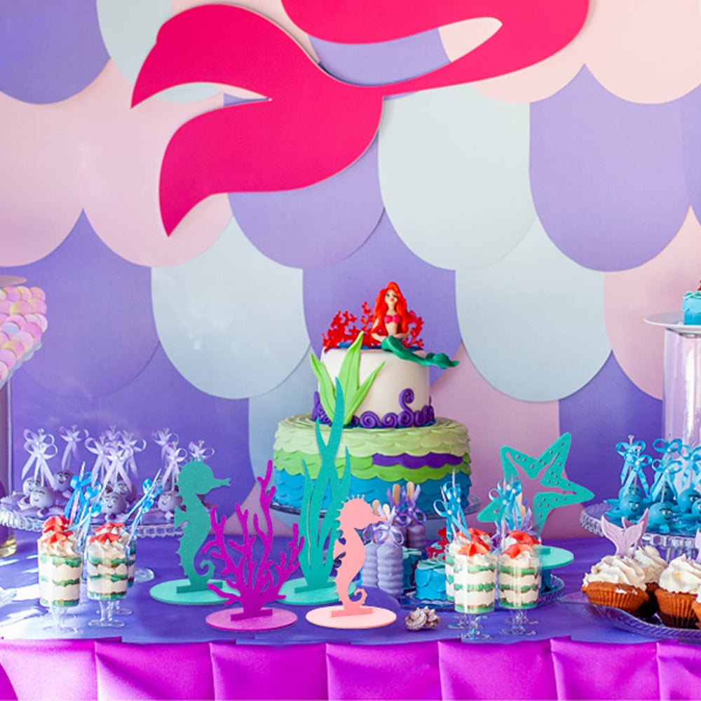 DECHISY mermaid centerpiece seaweed—colorful accents for undersea tables.