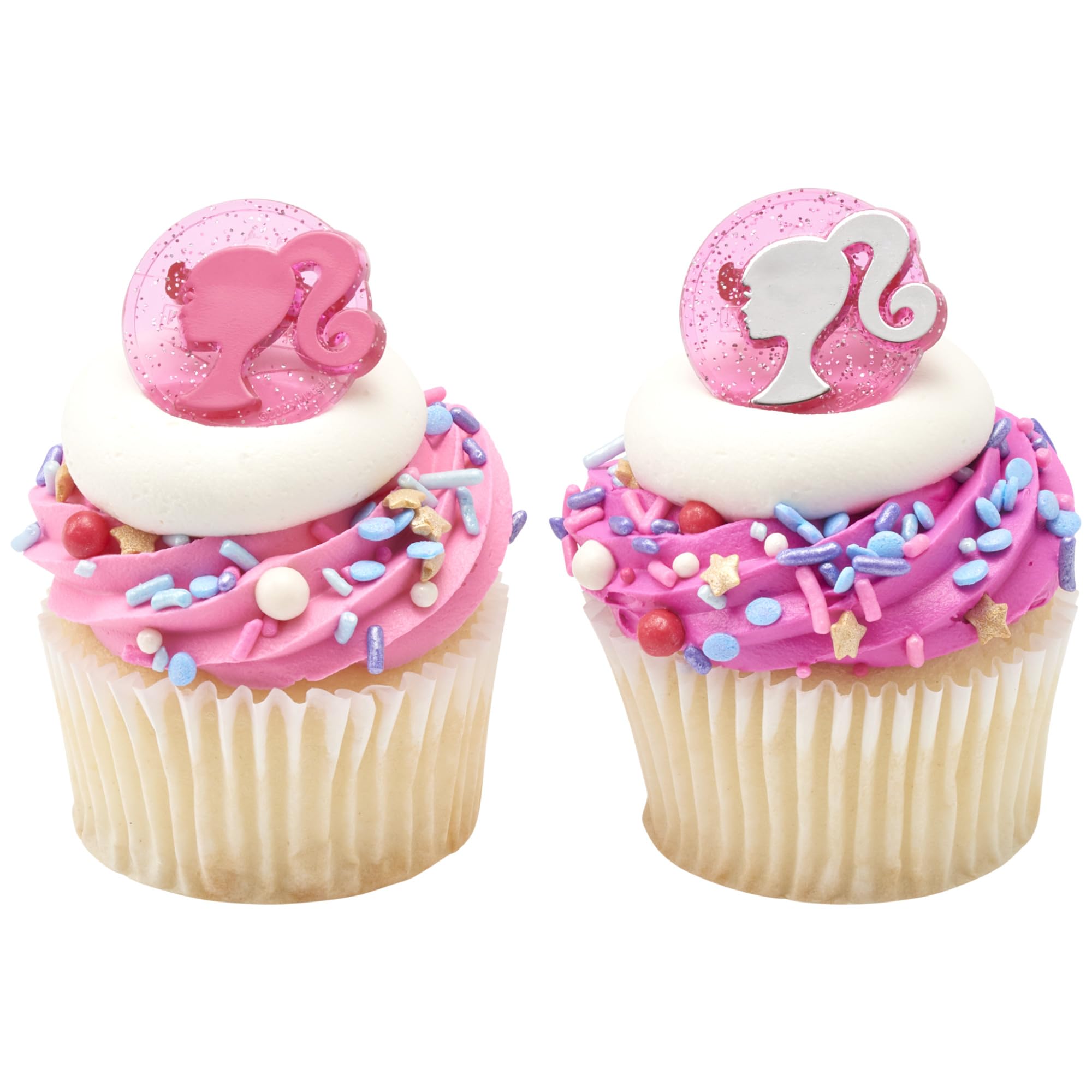 Barbie licensed design adds recognizable charm to cakes, muffins and donuts.