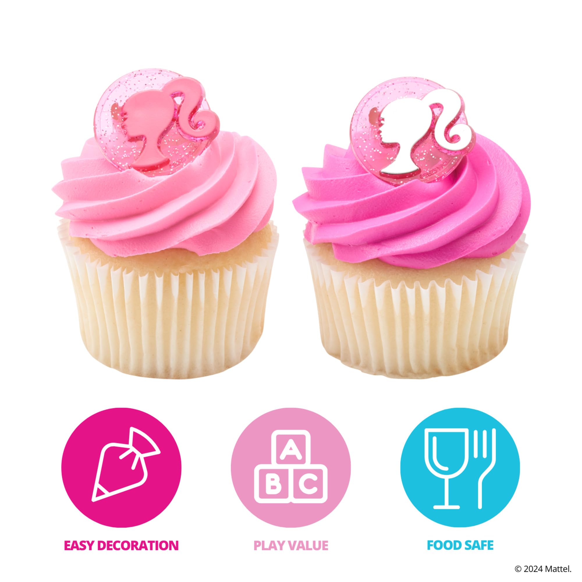 DecoPac Barbie silhouette ring on cake adds instant whimsy to celebrations.